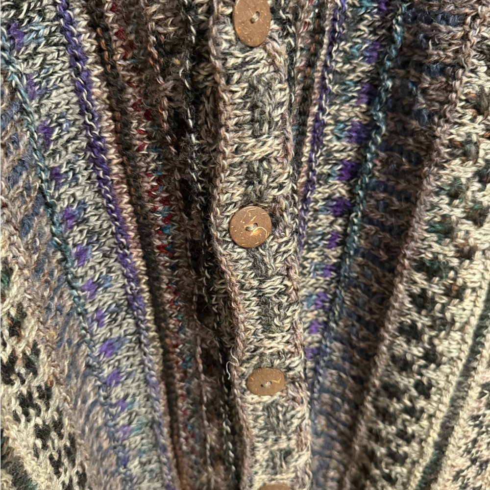 VTG Peruvian Connection Multicolor Button-Up Card… - image 4